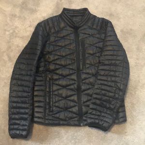 Saks fifth medium stand up collar quilted coat